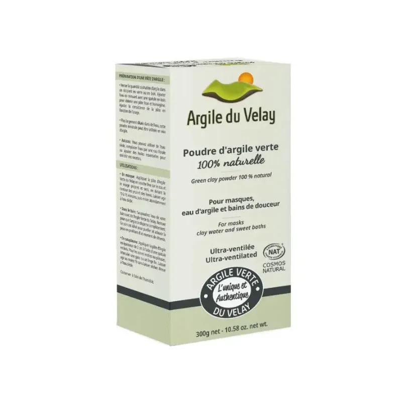 ARGILE DU VELAY POUDRE D'ARGILE VERTE 300G
