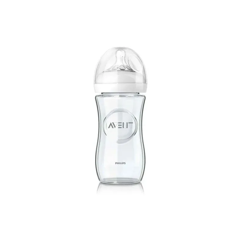 Avent Biberon Natural en Verre anti-colique 1M+ 240 ml