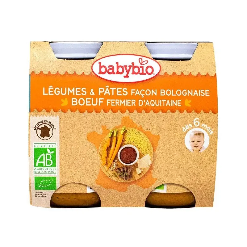 BABYBIO POT LEGUMES PATES 2x200G
