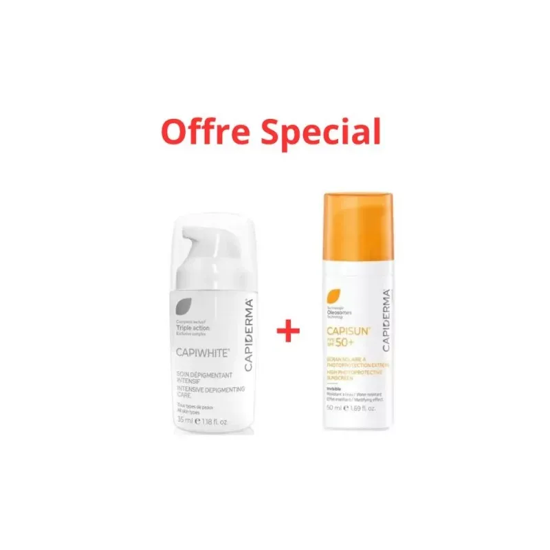 CAPIDERMA Offre Special CAPIDERMA CAPIWHITE SOIN DEPIGMENTANT 30 ML + CAPIDERMA CAPISUN CRÈME TEINTÉE 50+