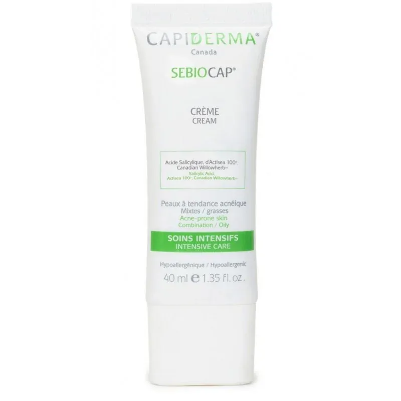CAPIDERMA SEBIOCAP CRÈME VISAGE POUR PEAUX À TENDANCE ACNÉIQUE 40ML