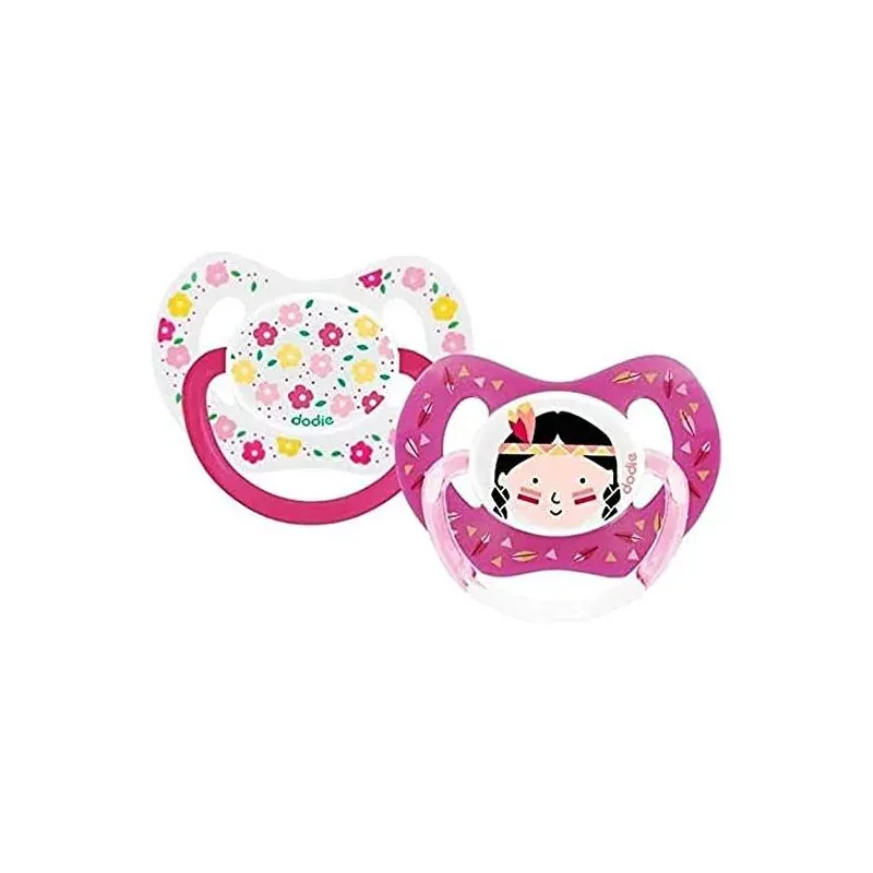 DODIE SUCETTE PHYSIOLOGIQUE P51 +18M DUO FILLE FLEURS/INDIENNE