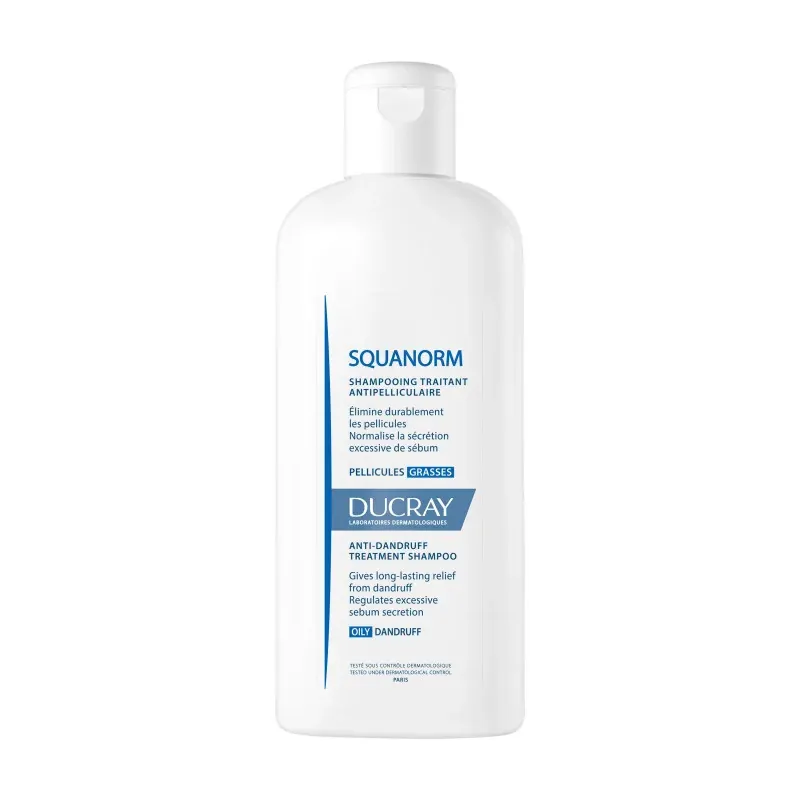 DUCRAY SQUANORM Shampooing traitant antipelliculaire - Pellicules grasses 200ml