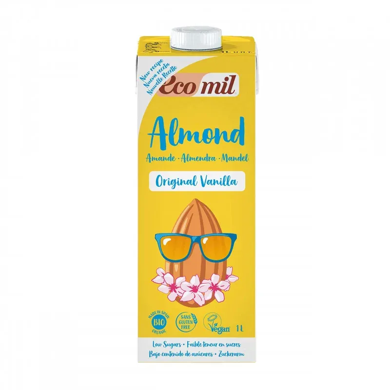 Ecomil BOISSON D'AMANDE AGAVE VANILLE 1 L