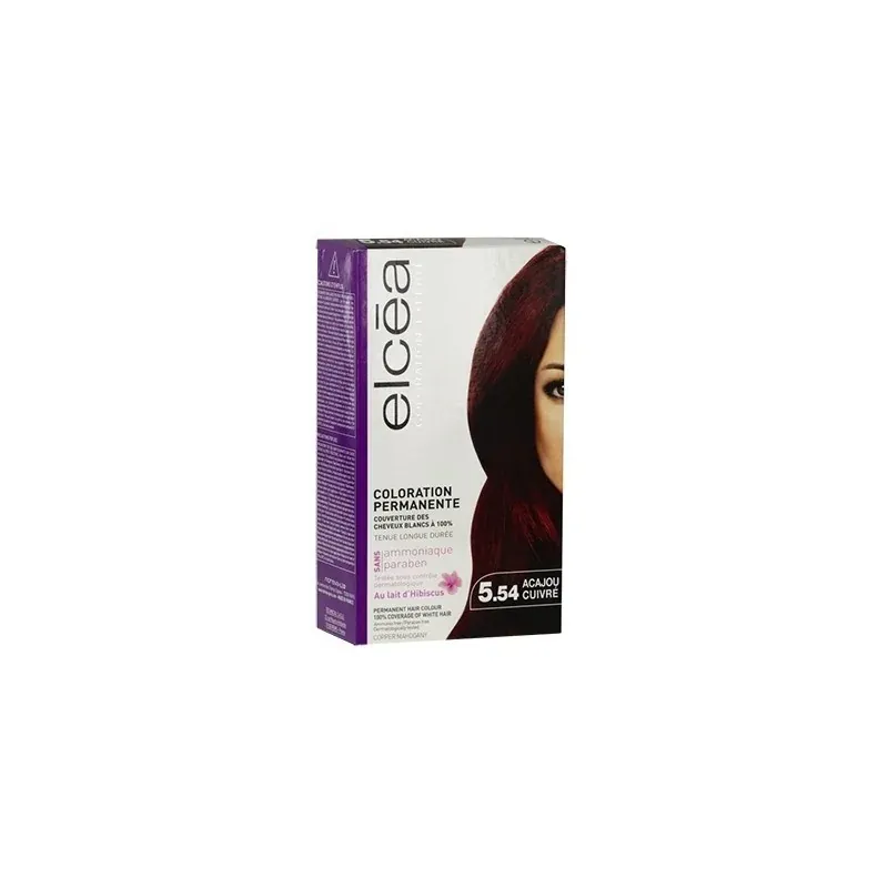Elcéa Coloration PERMANENTE 5.54 acajou cuivre