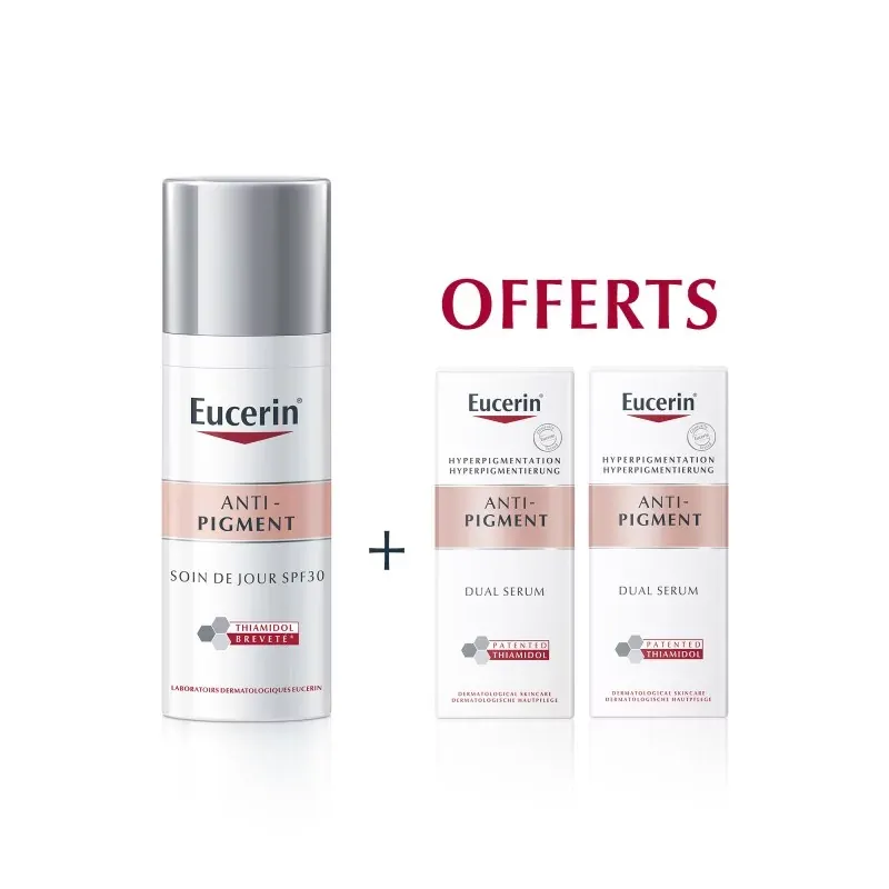 EUCERIN ANTI PIGMENT SOIN DE JOUR SPF30 50ML Achete + 2x ANTI PIGMENT SÉRUM DUO 14ml Offerts