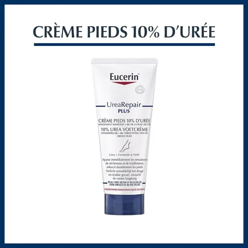 EUCERIN Crème Pieds Réparatrice, 10% Urée 100ml