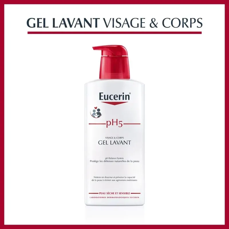 EUCERIN PH5 PROTECTION GEL LAVANT VISAGE ET CORPS 400 ML