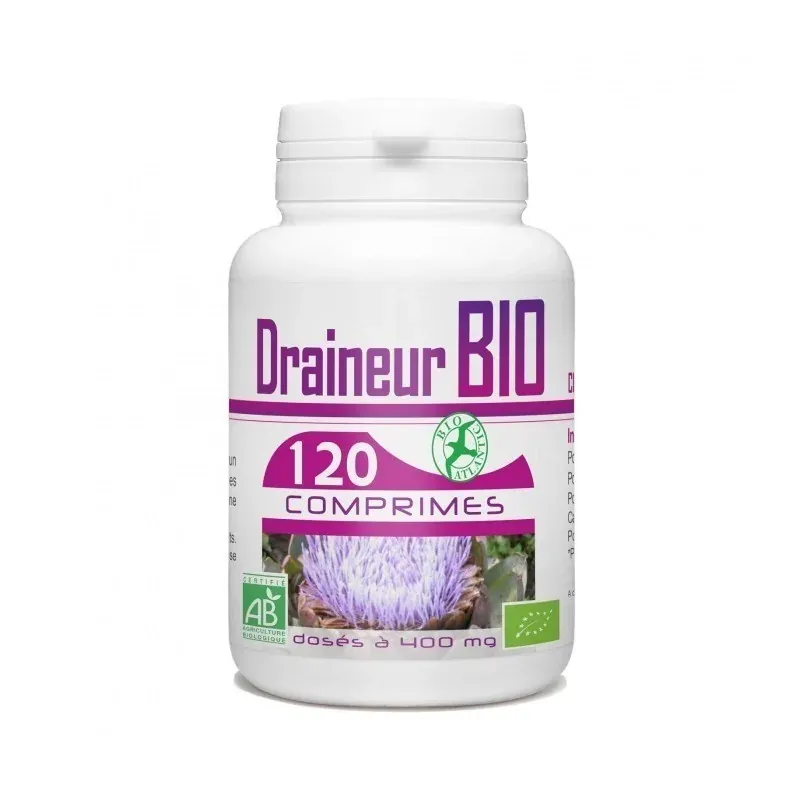 GPH DIFFUSION DRAINEUR BIO COMPLEXE : AUBIER DE TILLEUL, ARTICHAUT, RADIS NOIR 400 MG 120 COMPRIMÉS