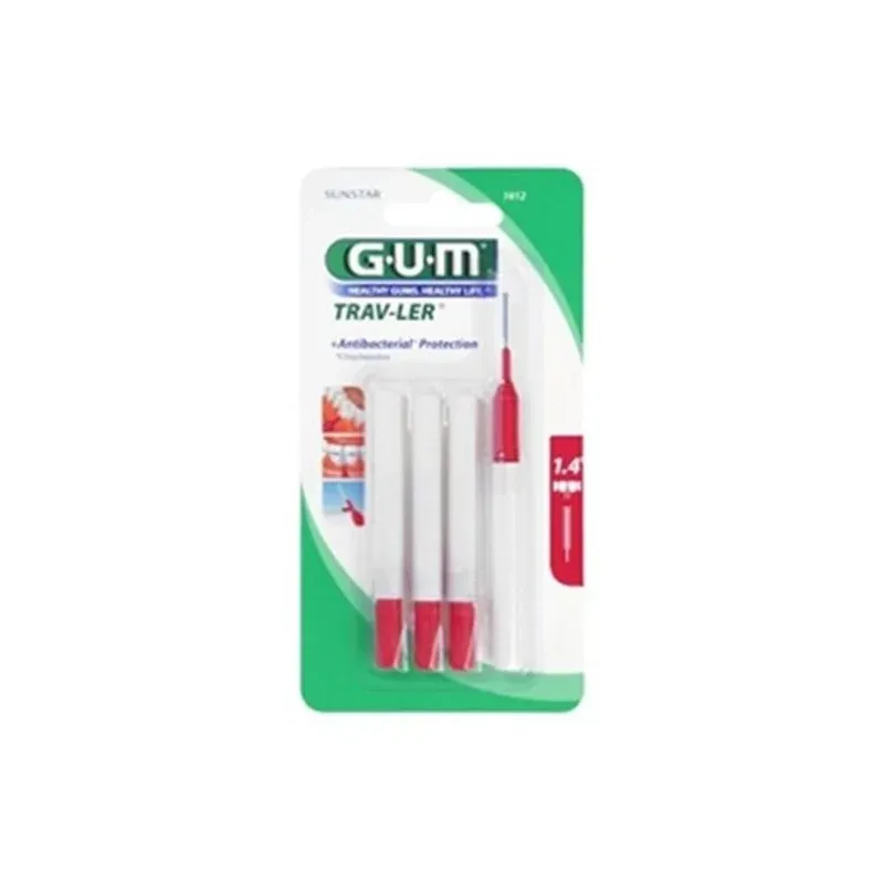 GUM TRAV-LER MANCHE PAR 4 UNITES AVEC BROSSETTE 1,4mm Fine
