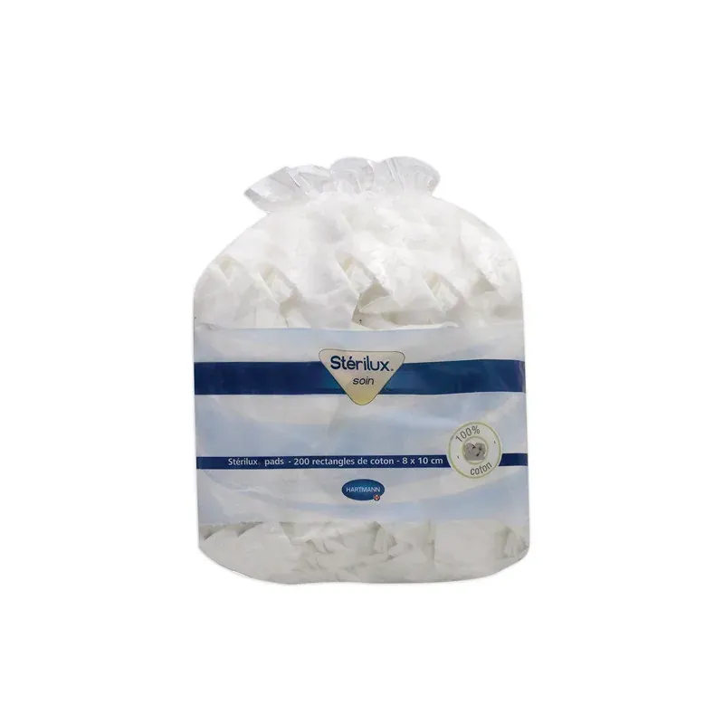 Hartmann Sterilux Pads Rectangles De Coton 200pcs