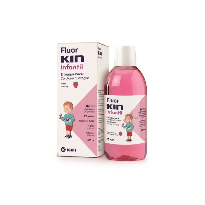 Kin Fluor Bain De Bouche Enfant Fraise 500ml