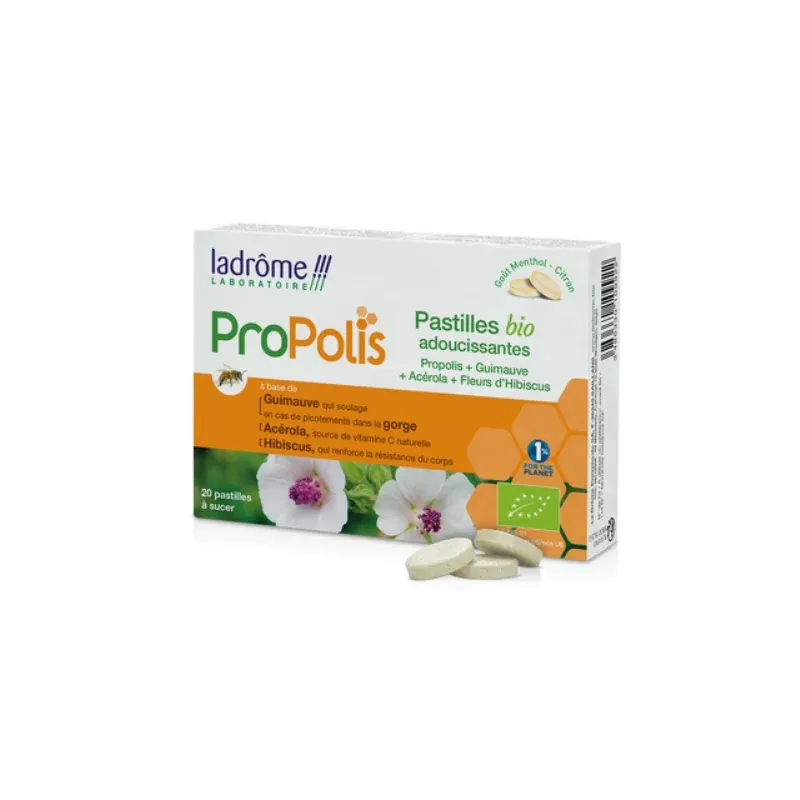 LADROME PASTILLES PROPOLIS ADOUCISSANTES 20CP