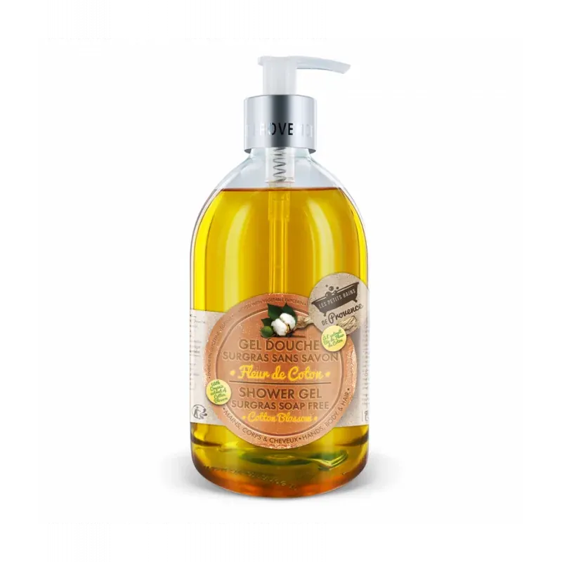 LES PETITS BAINS DE PROVENCE GEL DOUCHE FLEUR DE COTON FLACON 500 ML
