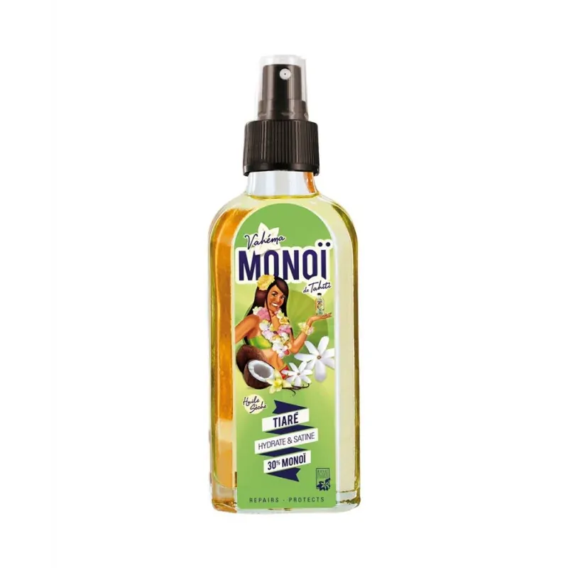 MONOÏ DE TAHITI HUILE SÈCHE TIARÉ HYDRATE ET SATINE 30% 100 ML