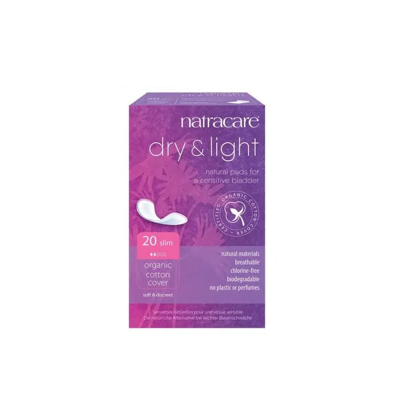 NATRACARE serviette dry+light pour legere incontinence 20u