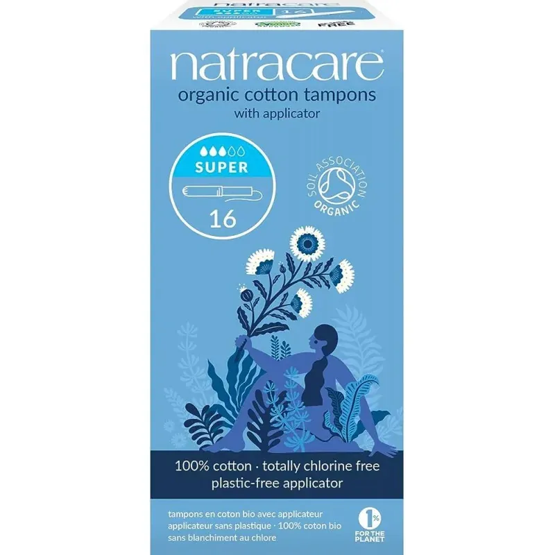 natracare tampons super avec applicateur 16u