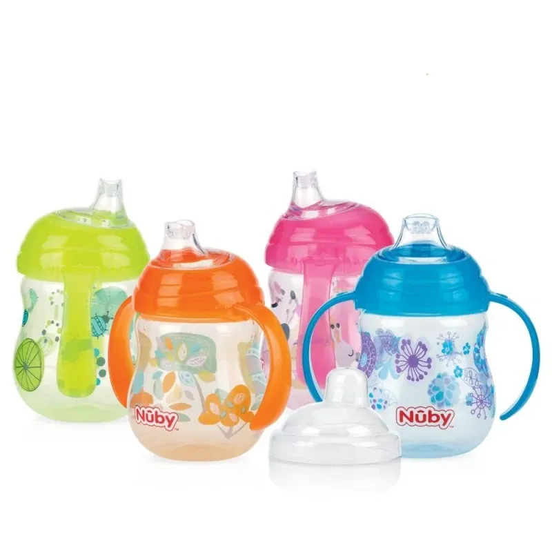 Nûby Gobelet en Poly designer Series imprimé 270ml avec anses et bec en silicone anti-fuite +6 mois Réf : ID10320