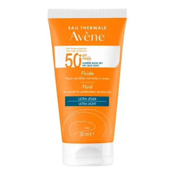 Eau Thermale Avène Solaire Fluide Très Haute Protection – Spf 50+ – 50ml