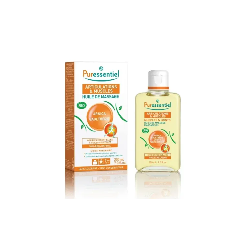 Puressentiel Huile de massage bio effort musculaire Arnica / Gaulthérie 100ml