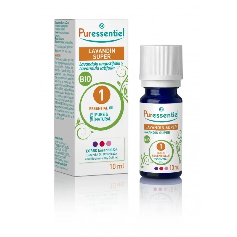 PURESSENTIEL HUILE ESSENTIELLE LAVANDIN SUPER BIO 10ML