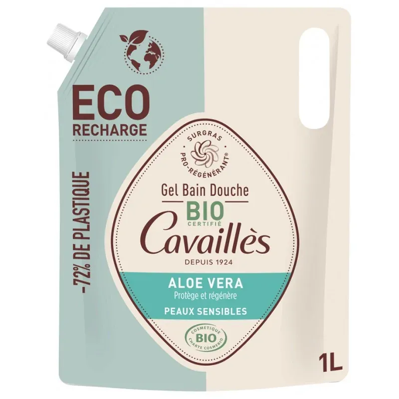ROGÉ CAVAILLÈS ECO-RECHARGE 1L GEL BAIN ET DOUCHE ALOE VERA BIO