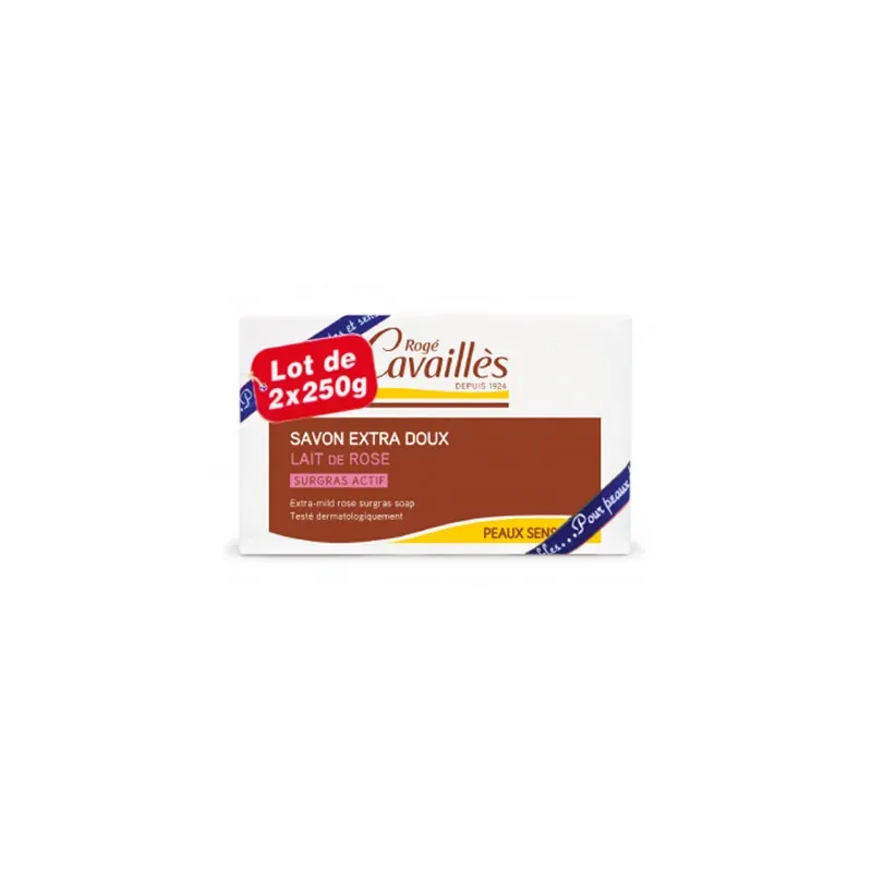 ROGÉ CAVAILLÈS SAVON PARFUME LAIT DE ROSE 250G X2