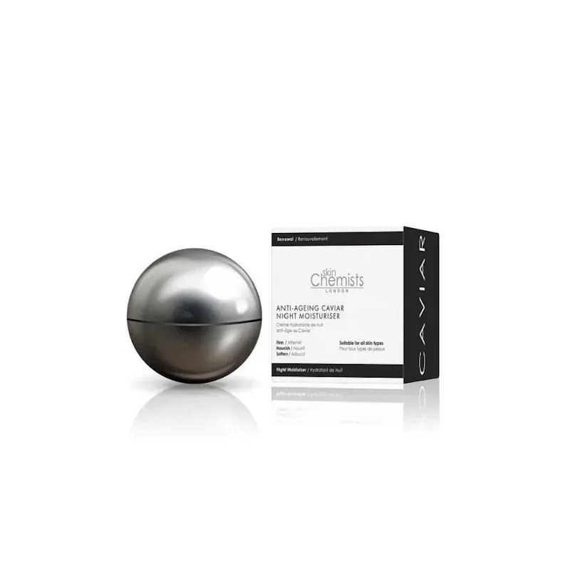 SkinChemists Soin Hydratant Anti-Âge Caviar Nuit 50 Ml