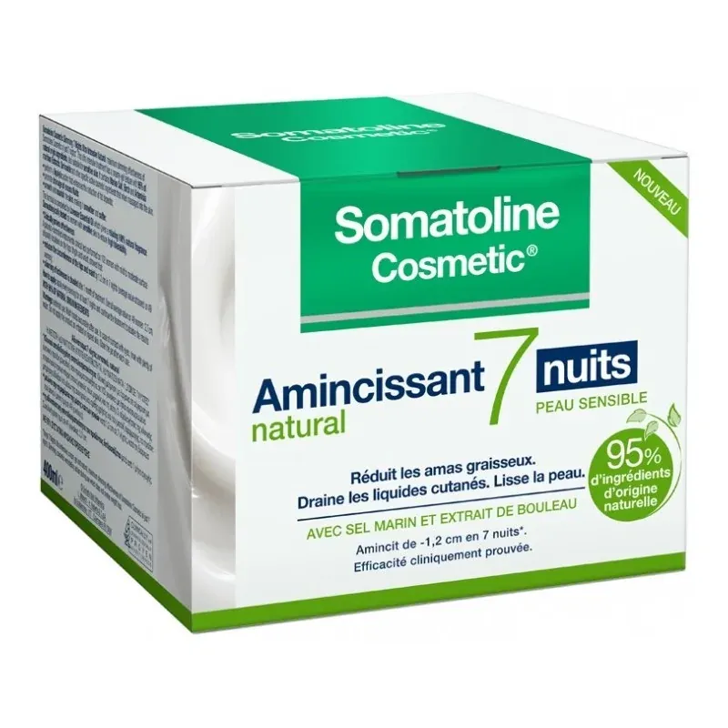 SOMATOLINE AMINCISSANT 7 NUITS NATURAL 400ML MINCEUR PEAUX SENSIBLES