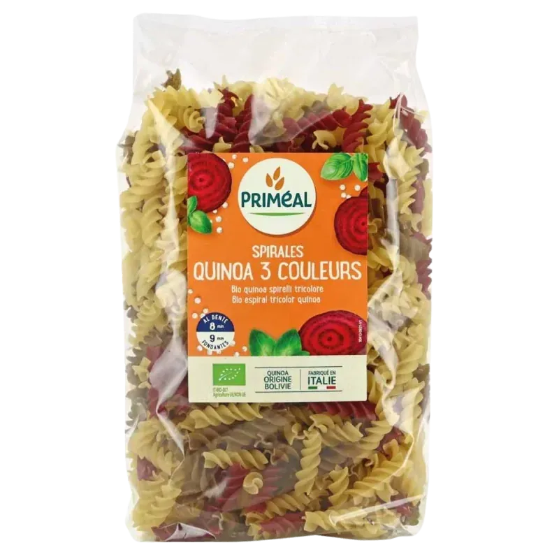 Primeal Spirales 3 couleurs quinoa 500g
