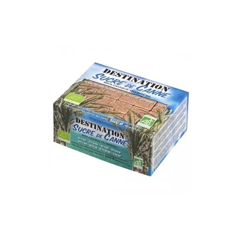 Destination Sucre de canne roux en morceaux 500g