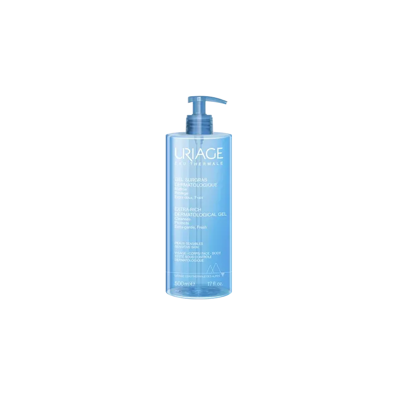 URIAGE GEL SURGRAS LIQUIDE DERMATOLOGIQUE 500ml Gel Nettoyant Moussant Sans Savon