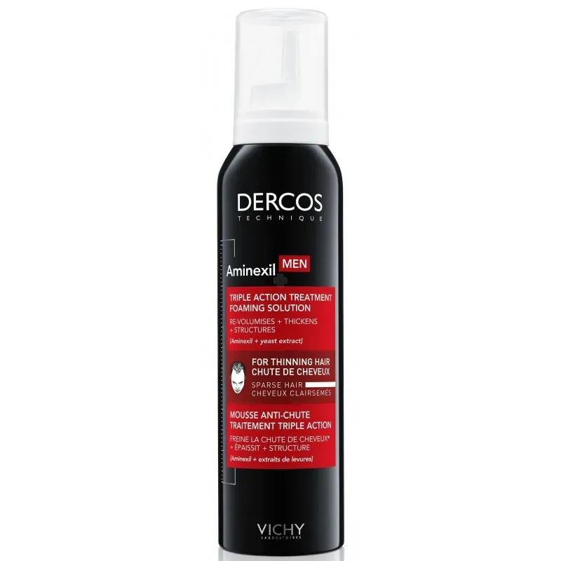 VICHY DERCOS Aminexil Men Mousse Anti-Chute traitement triple action 150ml