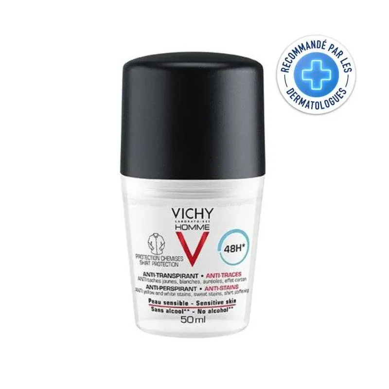 VICHY HOMME DEODORANT 48H ANTI TACHES 50 ML