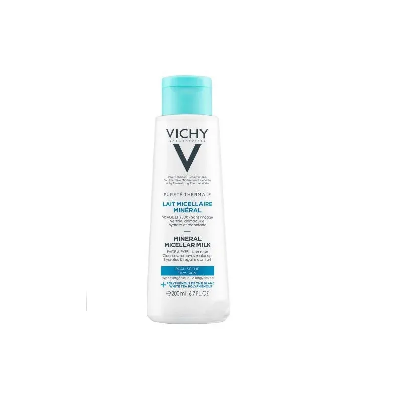 VICHY PURETE THERMALE LAIT MICELLAIRE MINERAL PEAU SECHE 200ML
